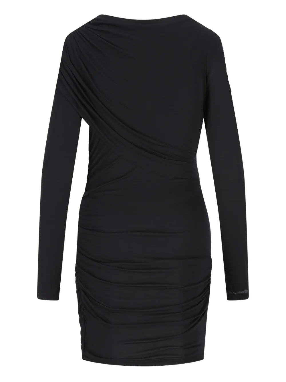 ISABEL MARANT Denise draped long-sleeve mini dress - Zwart