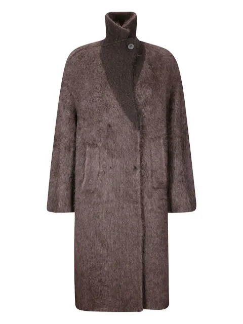 Boboutic double-breasted high-neck coat