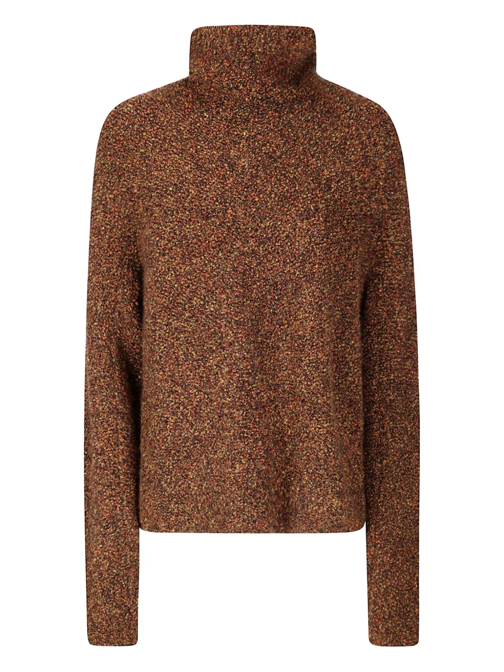 Boboutic High-neck Speckled Sweater In Brown