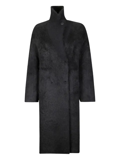 Boboutic double-breasted high-neck coat