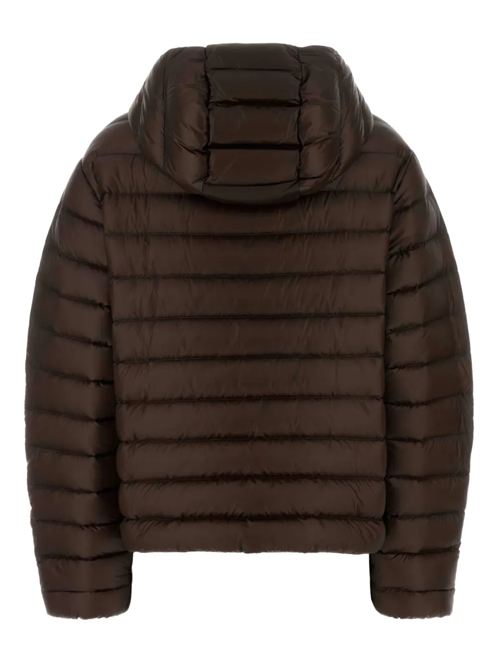 Jil Sander Hooded Quilted Down Jacket With Long Sleeves In Brown