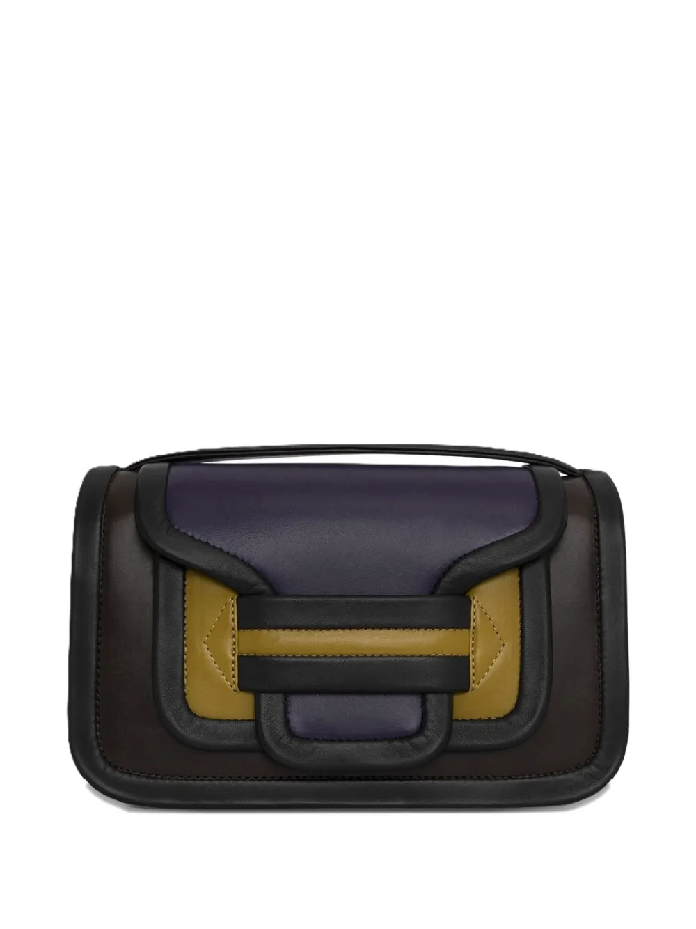 Pierre Hardy Alpha leather-panelled shoulder bag | Brown | Image 1