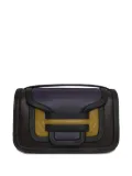 Pierre Hardy Alpha leather-panelled shoulder bag - Brown