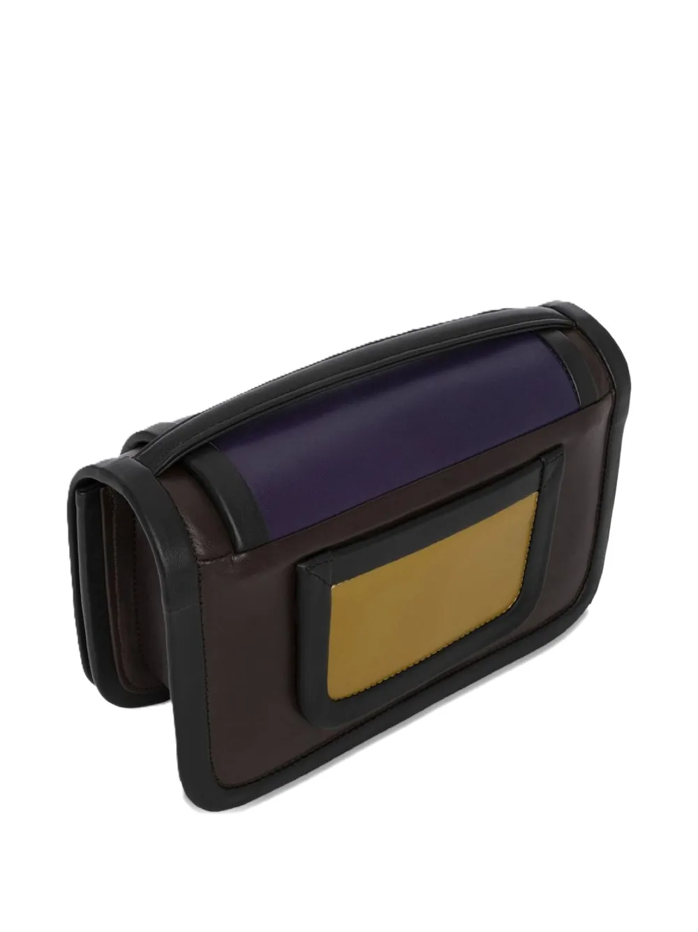 Pierre Hardy Alpha leather-panelled shoulder bag - Bruin