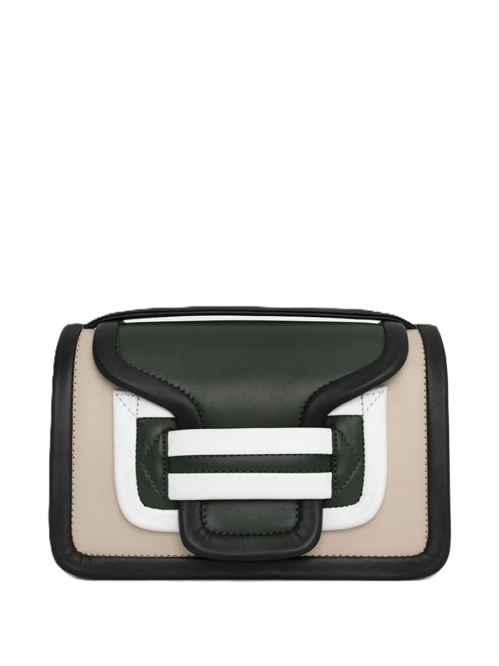Pierre Hardy Alpha panelled shoulder bag - Beige