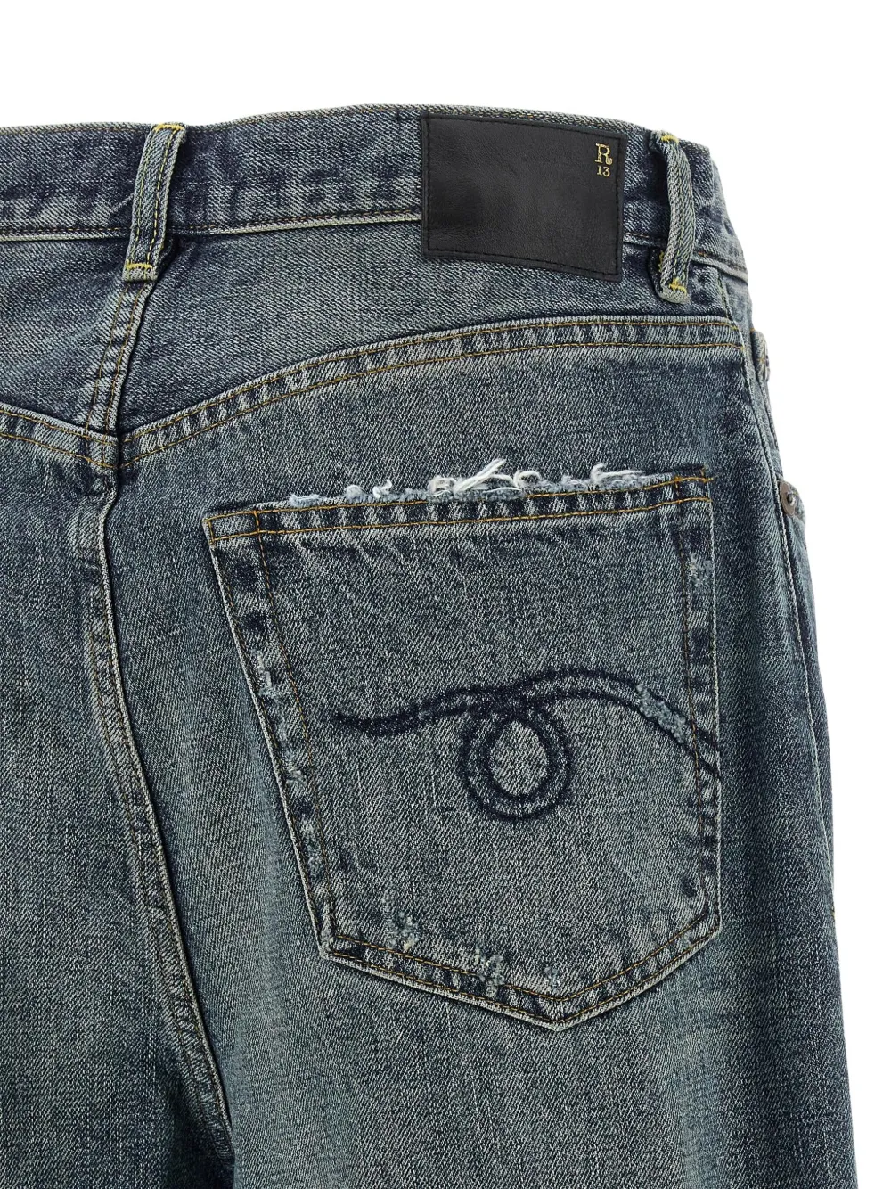 R13 Katoenen jeans Blauw