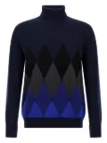 Ballantyne argyle-pattern turtleneck sweater - Blue