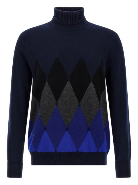 Ballantyne argyle-pattern turtleneck sweater