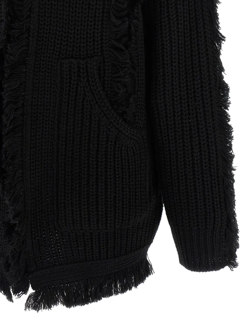 R13 Brooch-detail Cardigan In Black