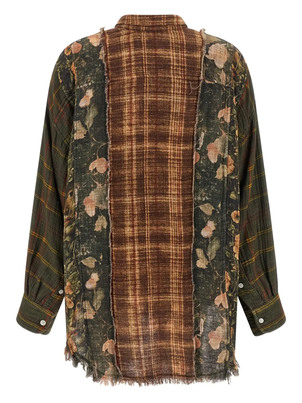 R13 Cropped blouse met franje - Bruin