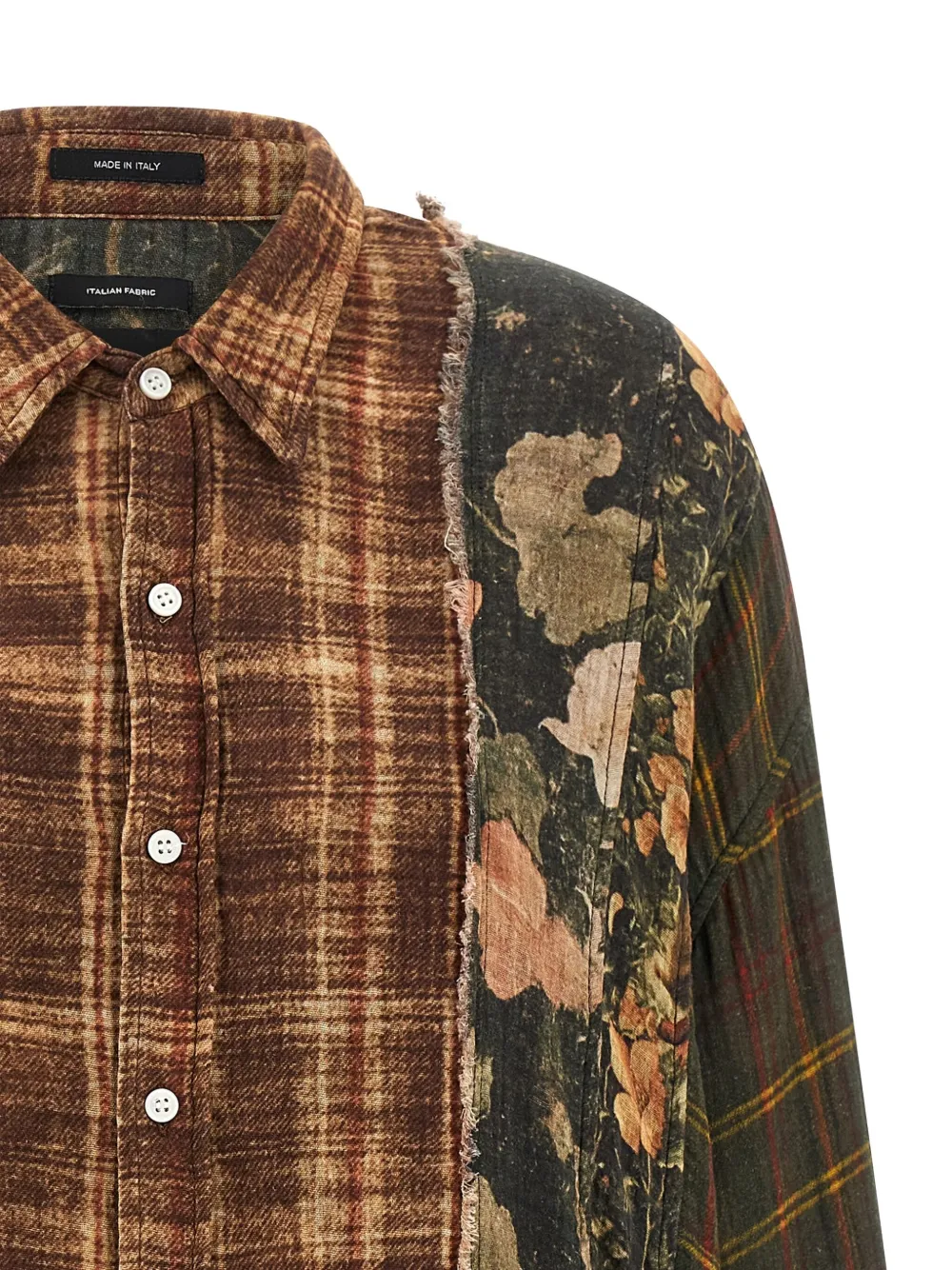 R13 Cropped blouse met franje Bruin