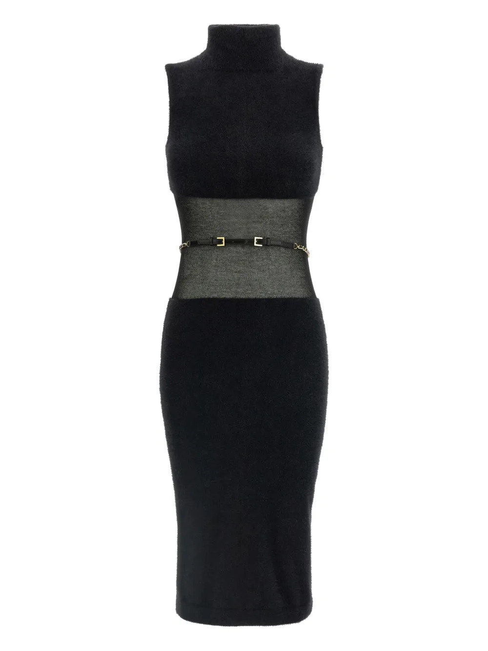 Elisabetta Franchi turtleneck midi dress | Black | Image 1