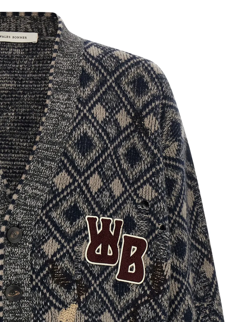 wales bonner ニットカーディガン Wales Bonner Sibling カーディガン | グレー | FARFETCH JP
