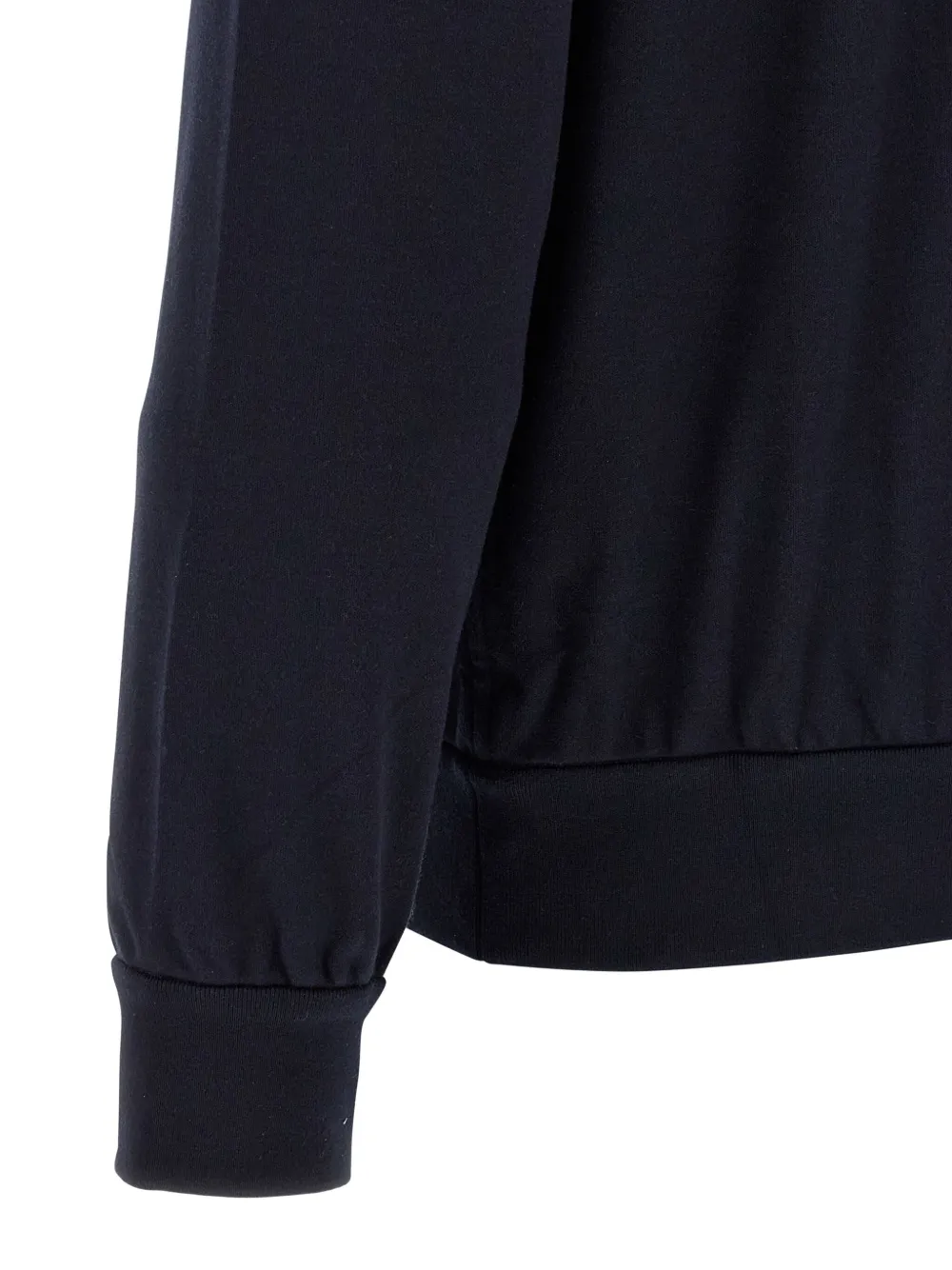 Brioni Casual Cotton Hoodie Featuring Front Pockets In Blue