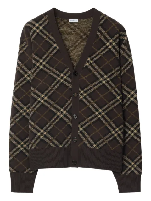 Burberry cárdigan con motivo de cuadros