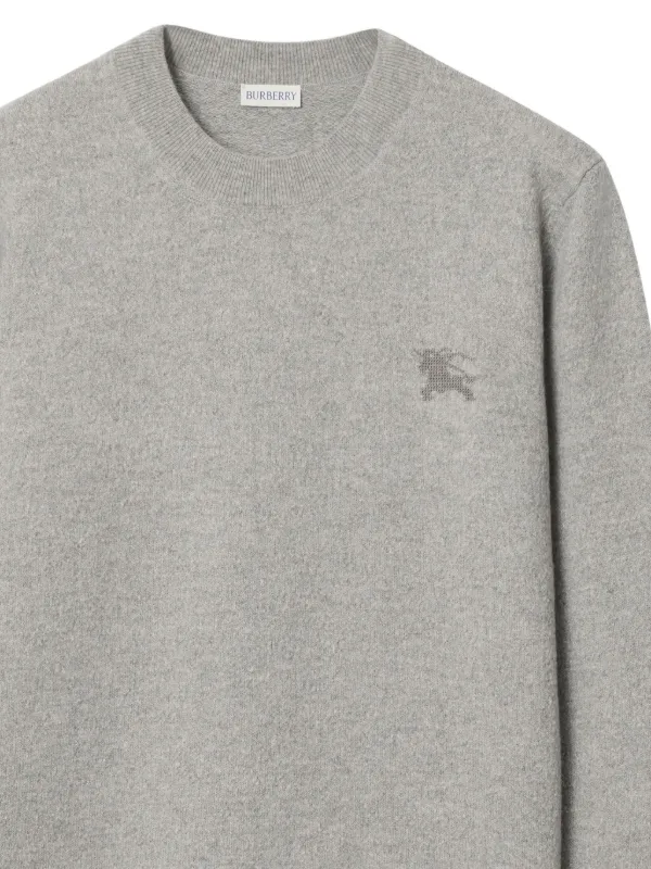 Burberry logo-detail Wool Sweater | Grey | FARFETCH