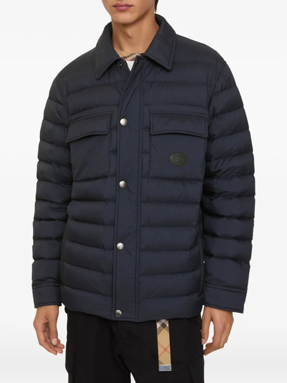 Burberry Padded Button-up Jacket In Black