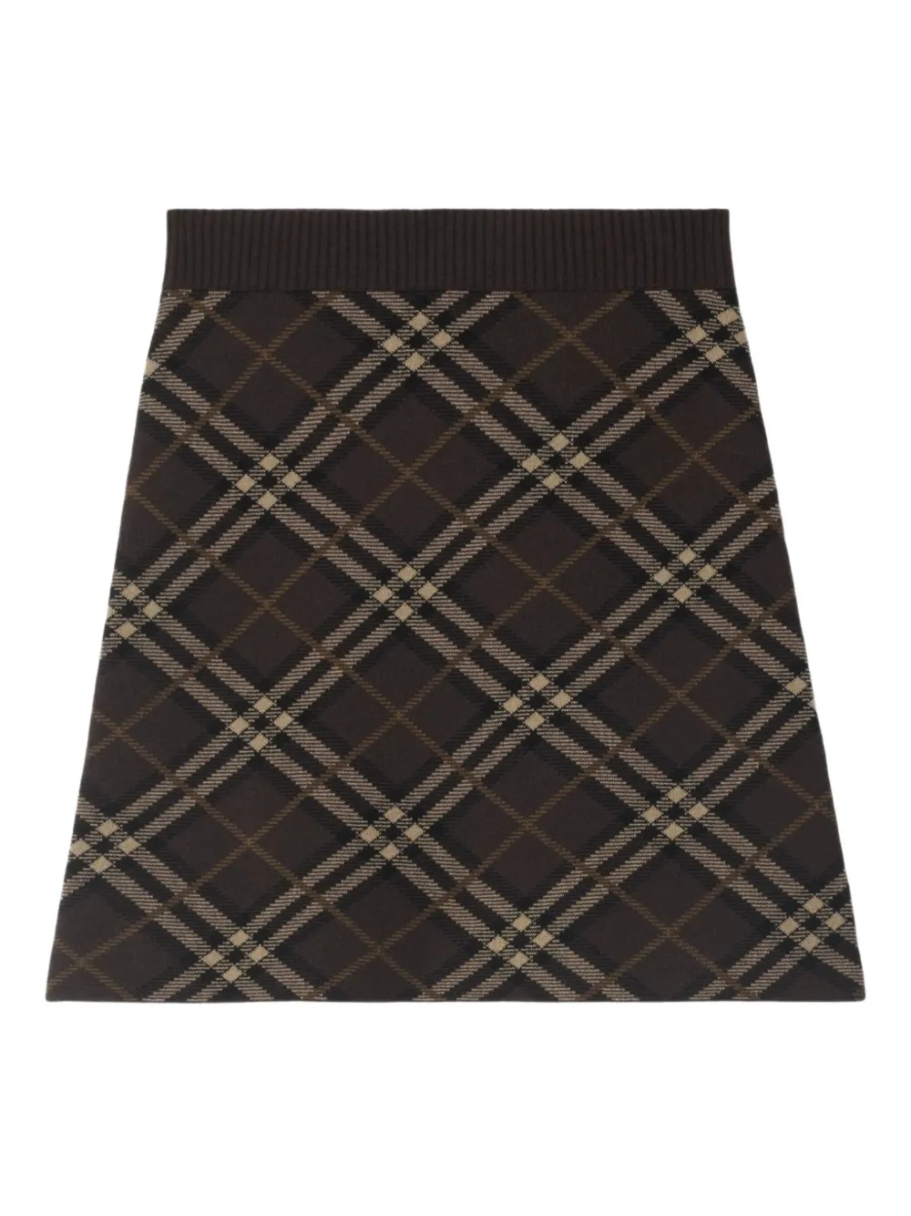Burberry check-pattern mini skirt | Brown | Image 1
