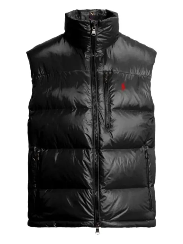 Polo Ralph Lauren Zipped Sleeveless Gilet in Black