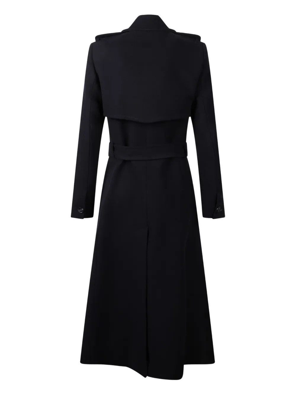 IVY OAK Charlotte Ann jas met dubbele rij knopen en ceintuur Zwart