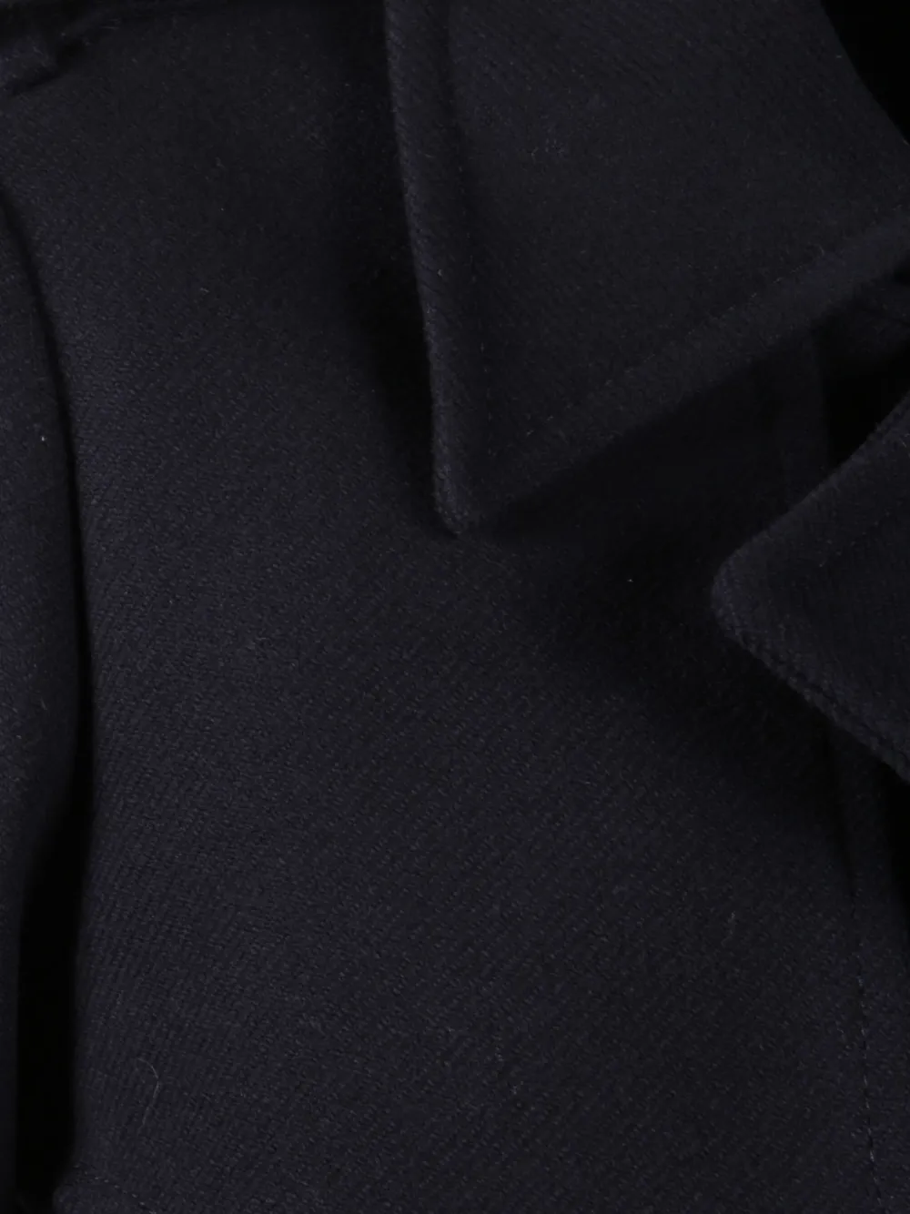 IVY OAK Charlotte Ann jas met dubbele rij knopen en ceintuur Zwart