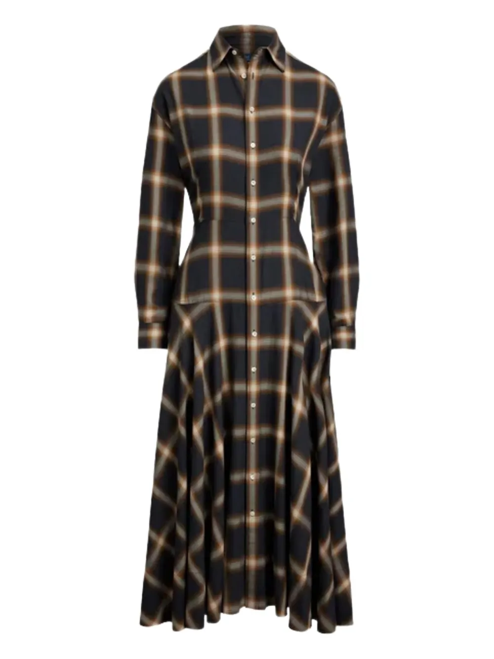 Polo Ralph Lauren checked shirt dress - ブルー Polo Ralph Lauren checked shirt dress - ブルー