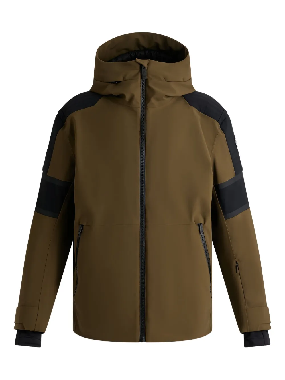 Fusalp Amwo Quilted Shoulder-panel Ski Jacket In Brown