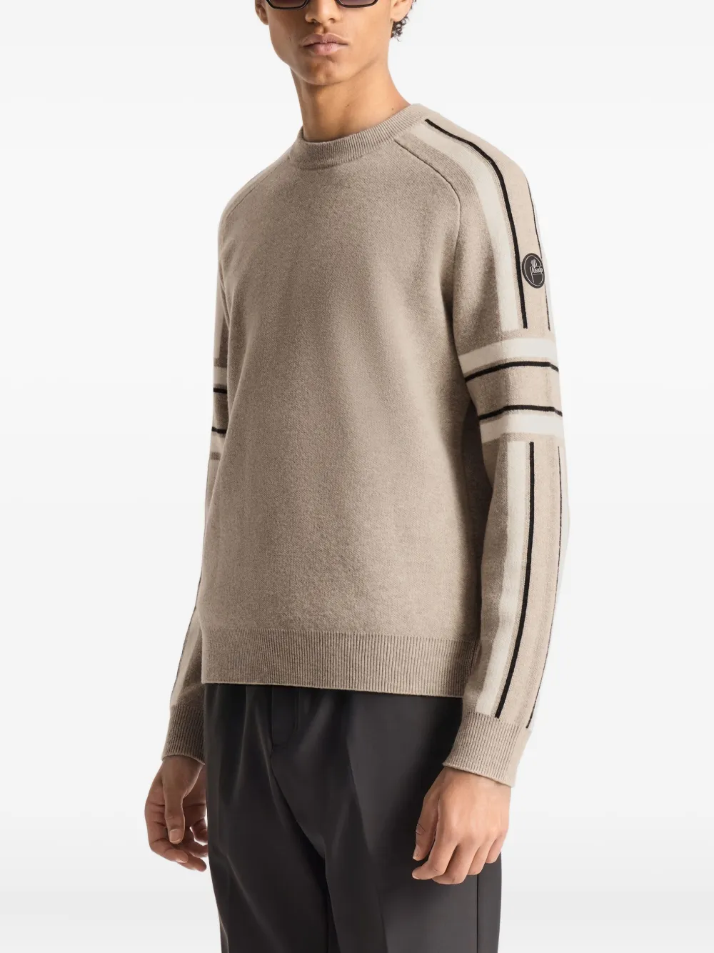 Fusalp Gestreepte trui met jacquard Bruin