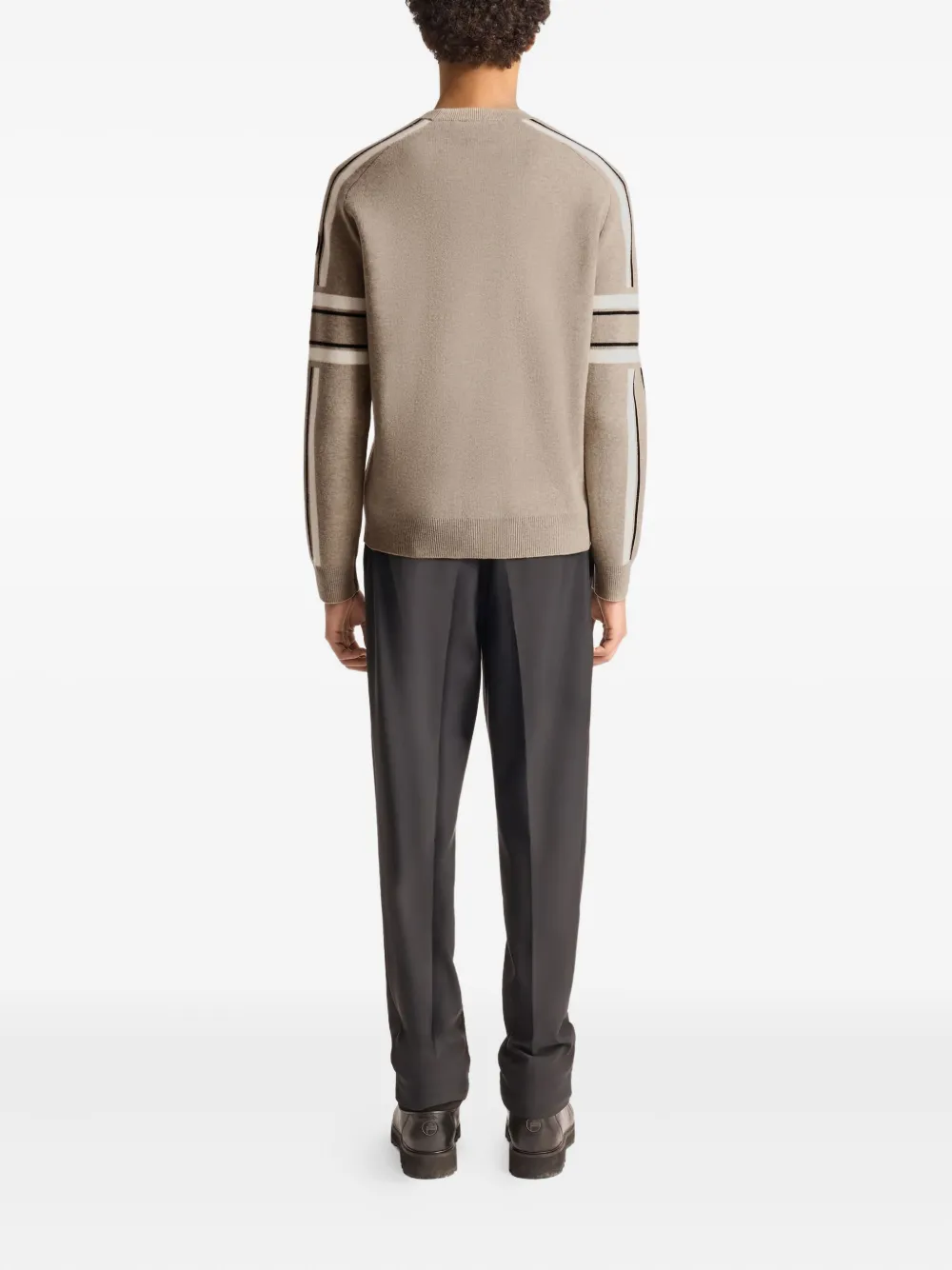 Fusalp Gestreepte trui met jacquard Bruin