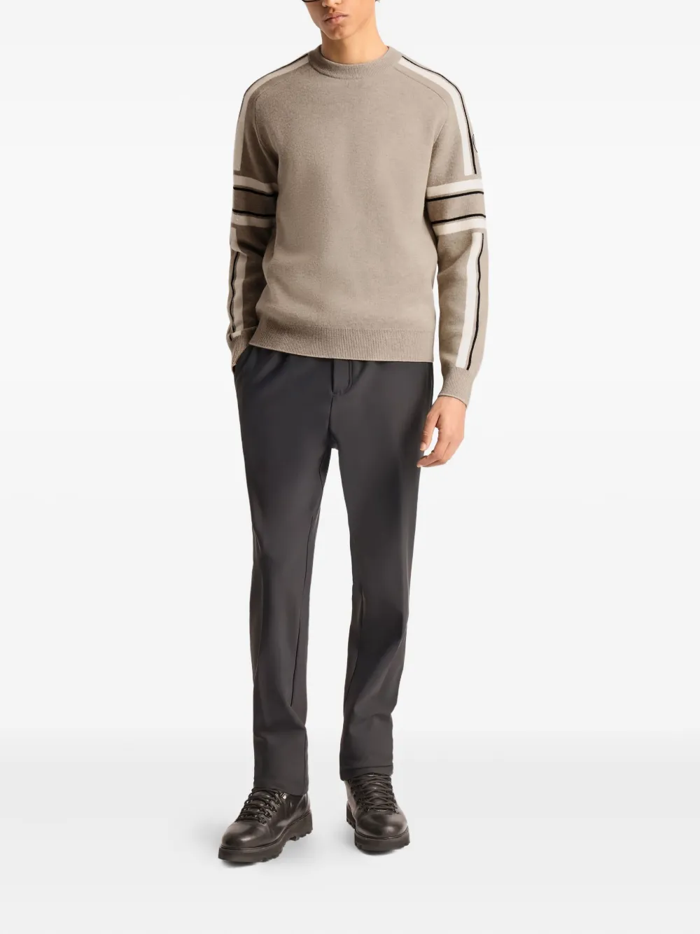 Fusalp jacquard-striped sweater - Bruin