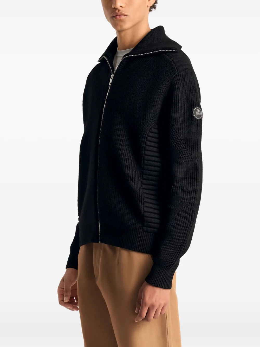 Fusalp Geribbelde trui met ottoman vlak Zwart