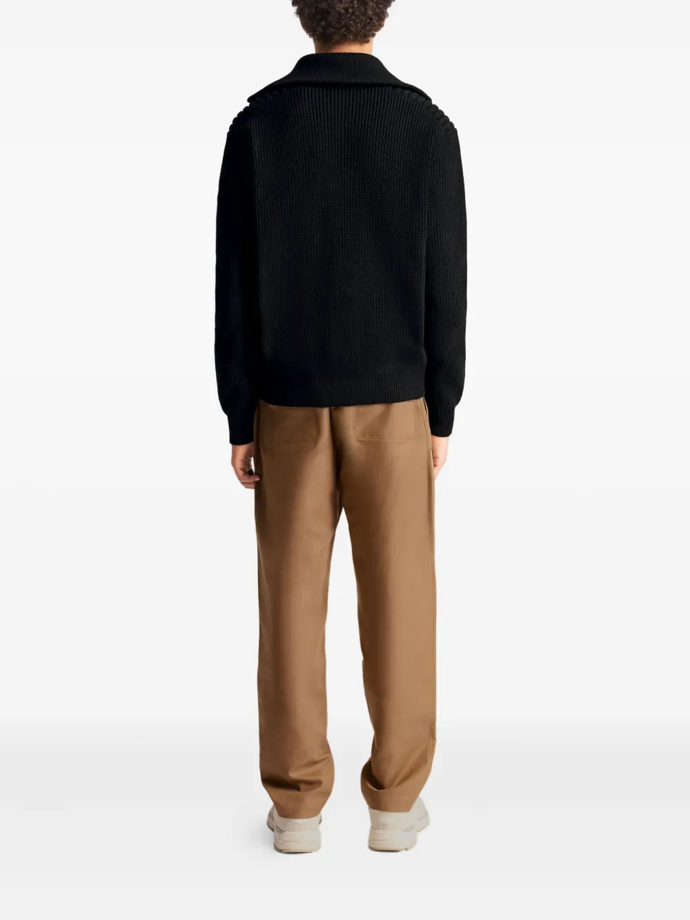 Fusalp Geribbelde trui met ottoman vlak Zwart