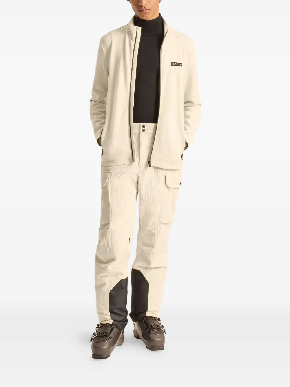 Fusalp Ski-jack met hoge hals - Beige