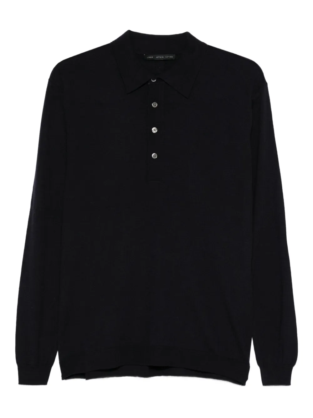 Low Brand long-sleeved buttoned polo shirt | Blue | Image 1
