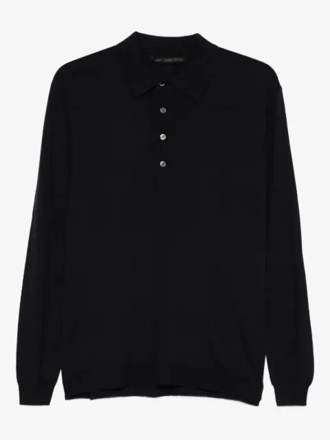 Low Brand long-sleeved buttoned polo shirt