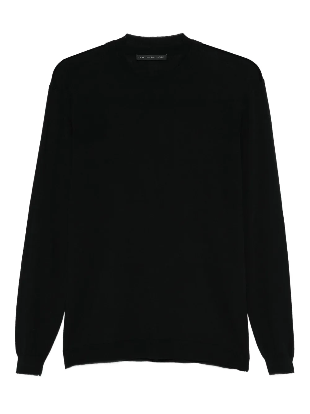 Low Brand K139 round-neck wool sweater | Black | Image 1
