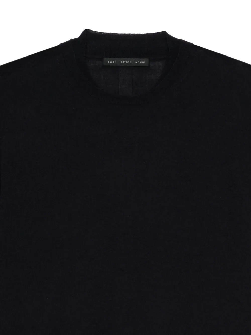 Low Brand Trui met ronde hals en vlakken Zwart