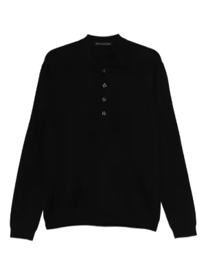 Auralee ロングスリーブ ポロシャツ | ブラック | FARFETCH JP