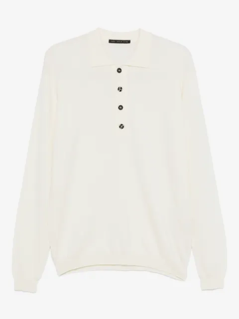 Low Brand playera tipo polo tejida con botones