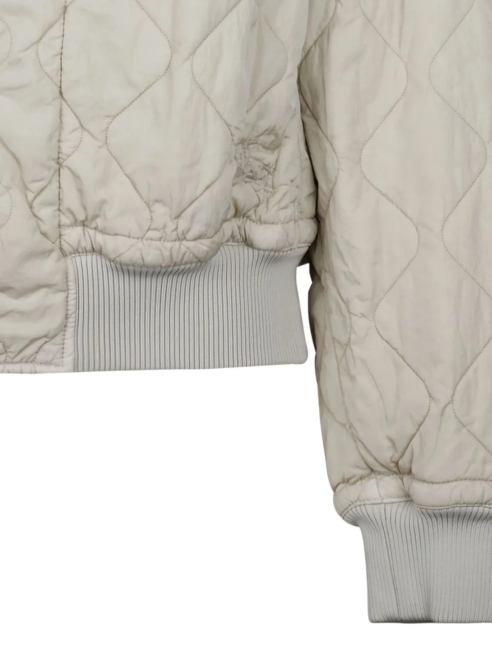 Burberry Padded Bomber Jacket In Gray