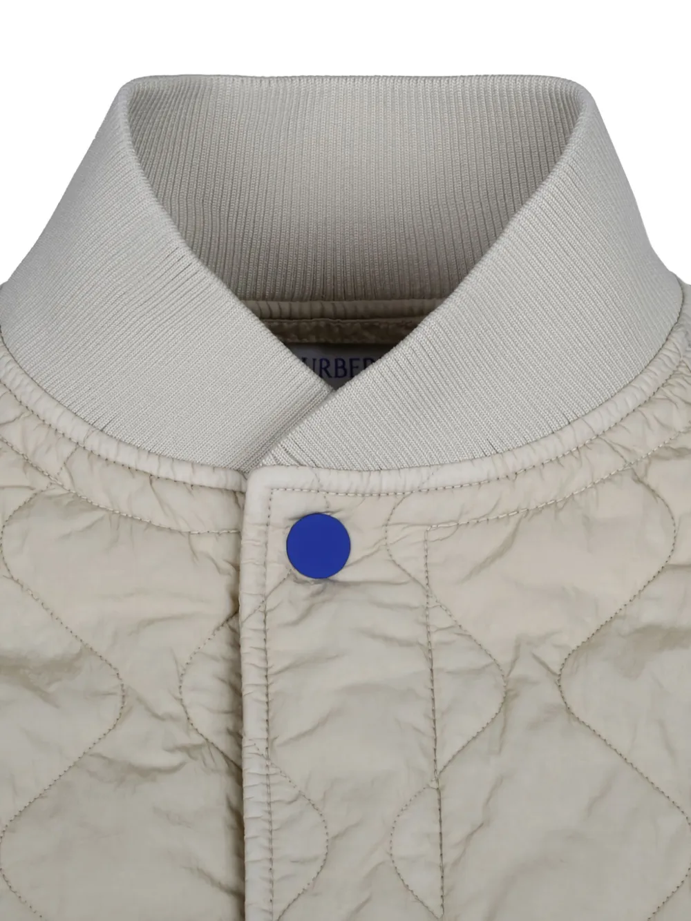 Burberry Padded Bomber Jacket In Gray