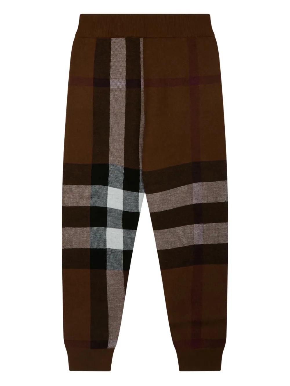 Burberry Kids check-pattern track pants | Brown | Image 1