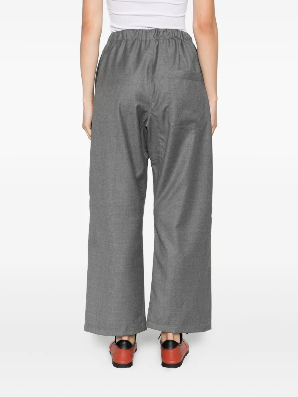 Sofie D'hoore Elasticated-waist Wool Pants In Gray