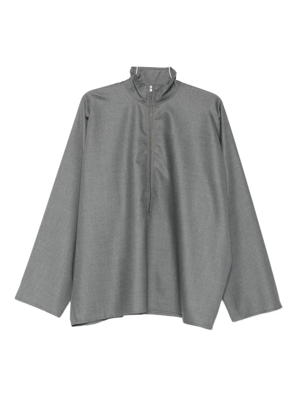 Sofie D'hoore Half-zip Blouse In Gray