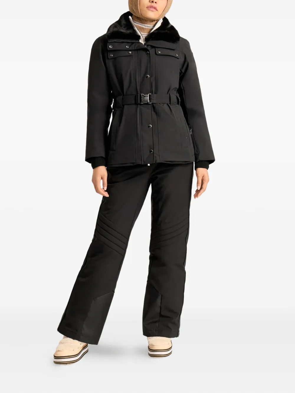 Fusalp belted ski jacket - Zwart