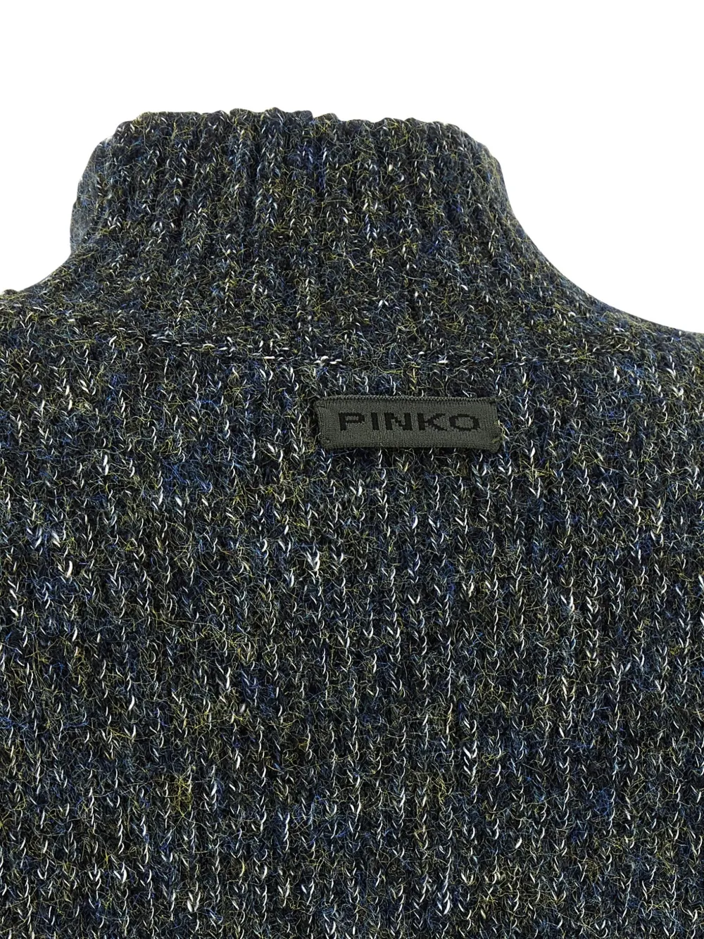 Pinko Mirror Image Embellished Turtleneck Sweater In Gray