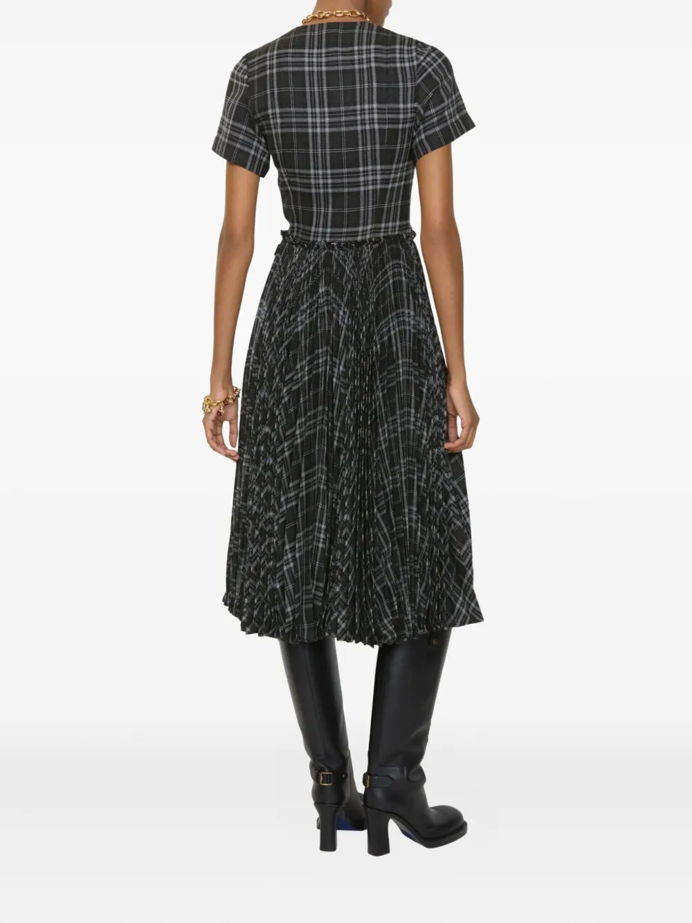Burberry Midikleid Mit Falten In Multi