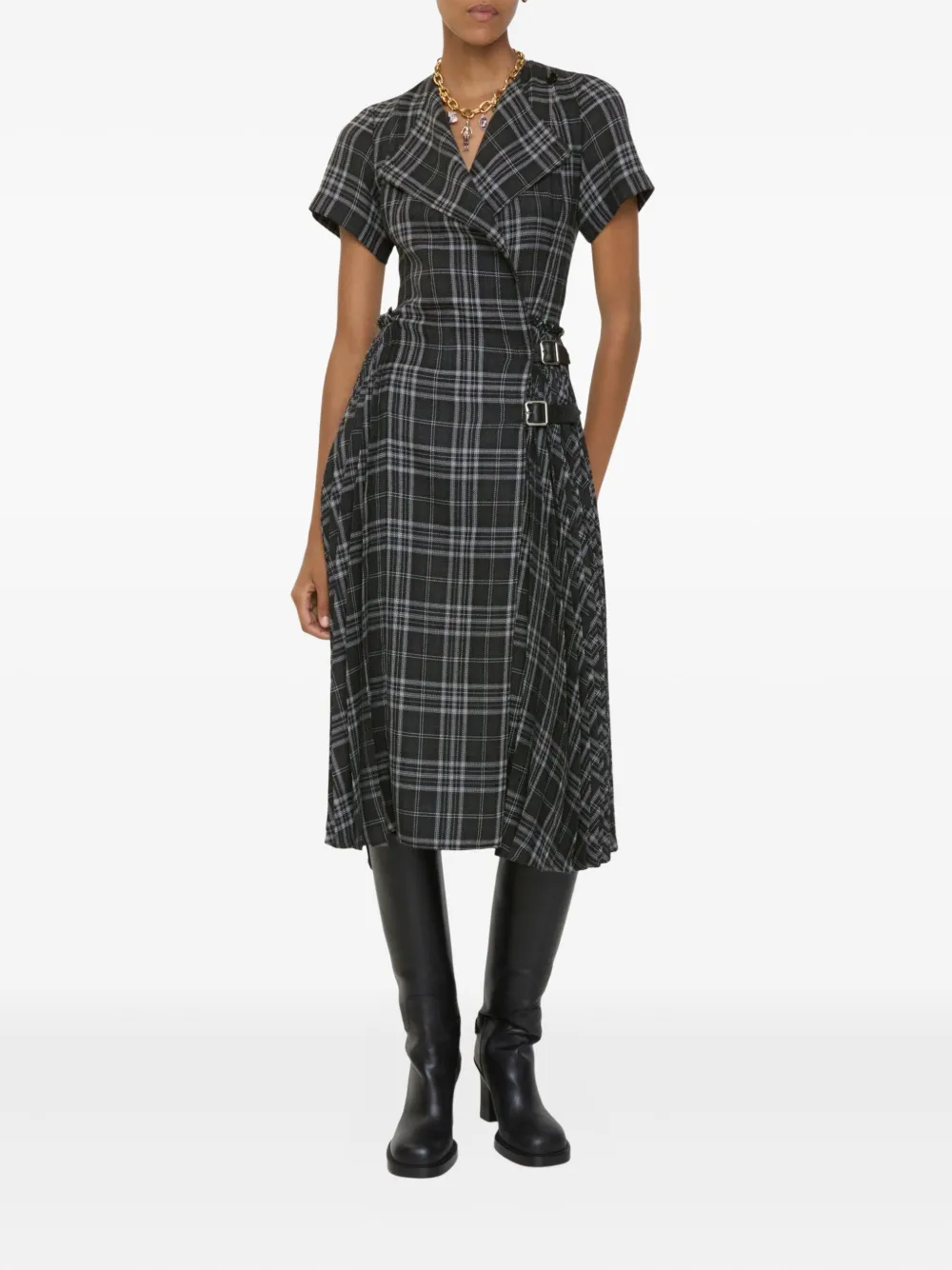 Burberry Midikleid Mit Falten In Multi