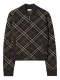 Burberry Check zip-up bomber jacket - Brown