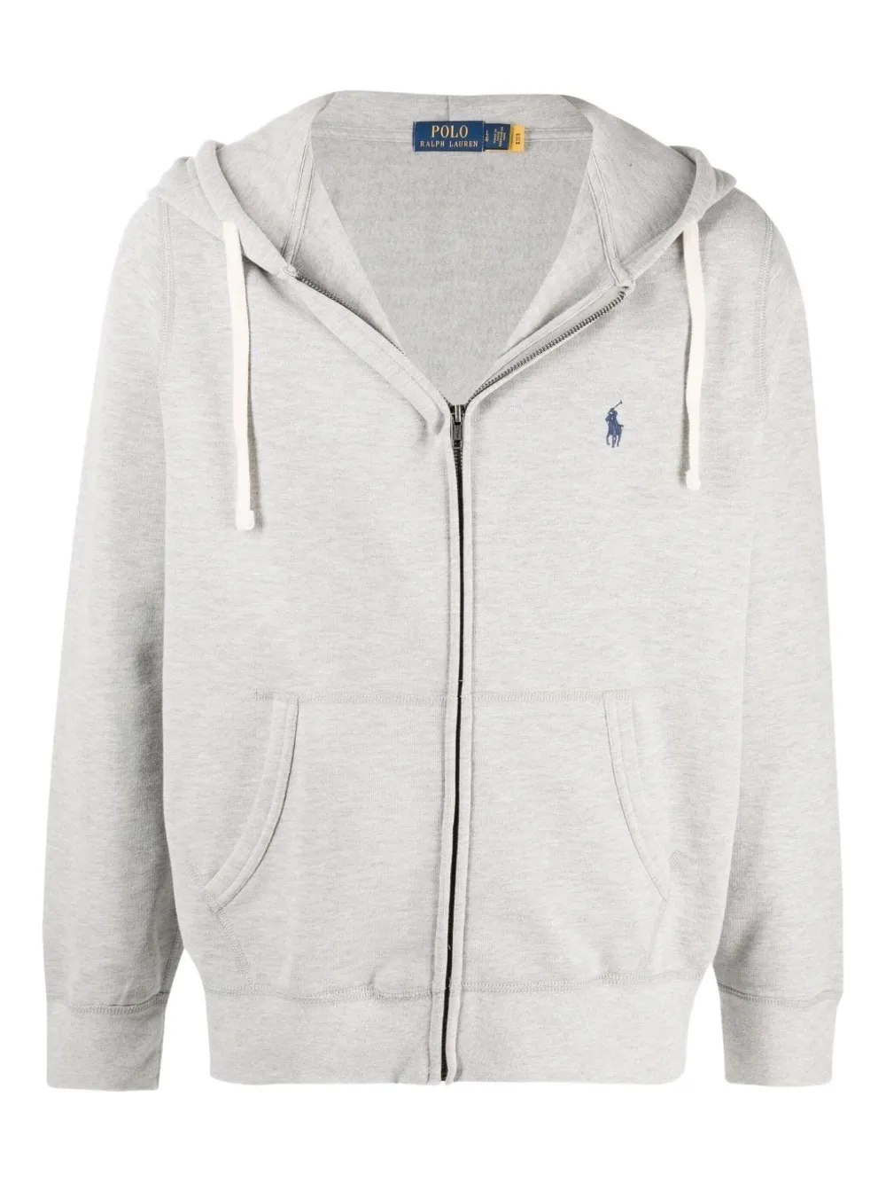 Polo Ralph Lauren logo-embroidered zip-up hoodie - Grigio